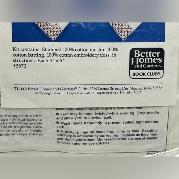 Bucilla Dog Cat Potholders Embroidery Kit 1984 Better Homes Garden Clubs NOS - Picture 3 of 5